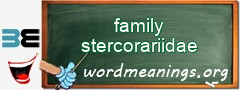 WordMeaning blackboard for family stercorariidae